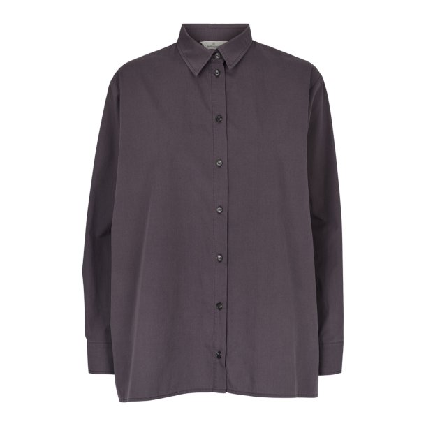 Basic Apparel: Skjorte - Vilde Loose - Blackened Pearl