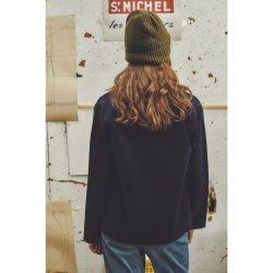 Le Mont Saint Michel: Viviane Corduroy Work Jacket - Navy