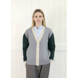 Le Mont Saint Michel: Galmina Graphical Cardigan - Green