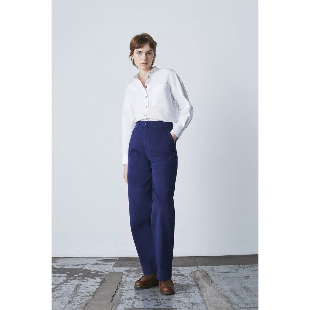 パンツ 30-40s Le Mont Saint Michel Work Pants 40's] French Vintage Blue Moleskin Work Pants 