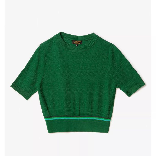 Le Mont Saint Michel: Sirce Fancy Knit Sweater - Green