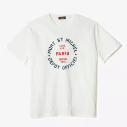 Le Mont Saint Michel: Tratove T-shirt - Offwhite