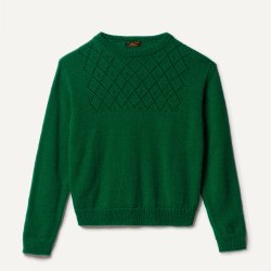 Le Mont Saint Michel: Sloria Eyelet Sweater - Green