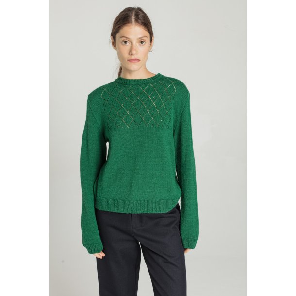 Le Mont Saint Michel: Sloria Eyelet Sweater - Green