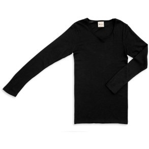 Engel: T-shirt - Langrmet - Sort