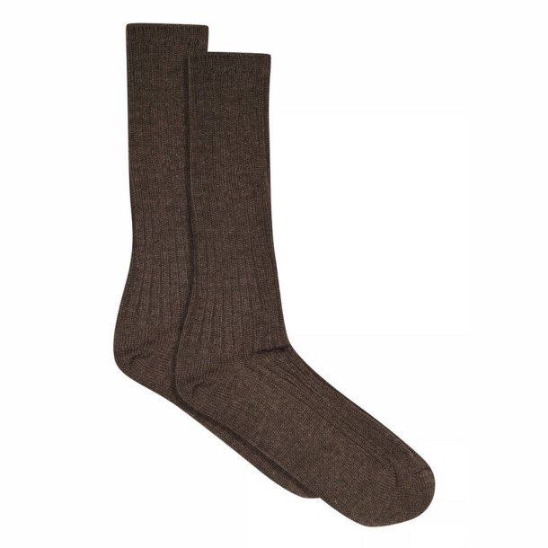 mp Denmark: Str�mper - Bess Long Socks - Brown Melange
