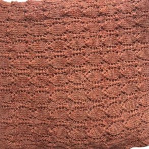 Alpaca Strikket Mnstret Tppe - Terracotta