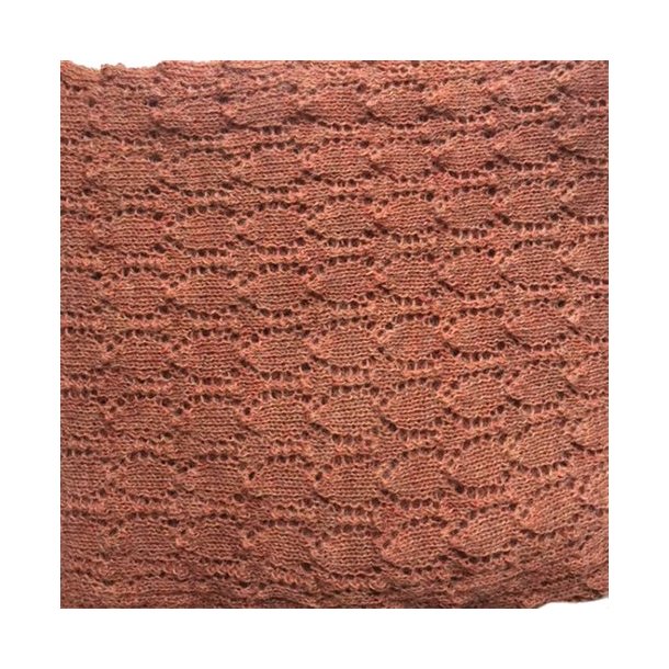 Alpaca Strikket Mnstret Tppe - Terracotta