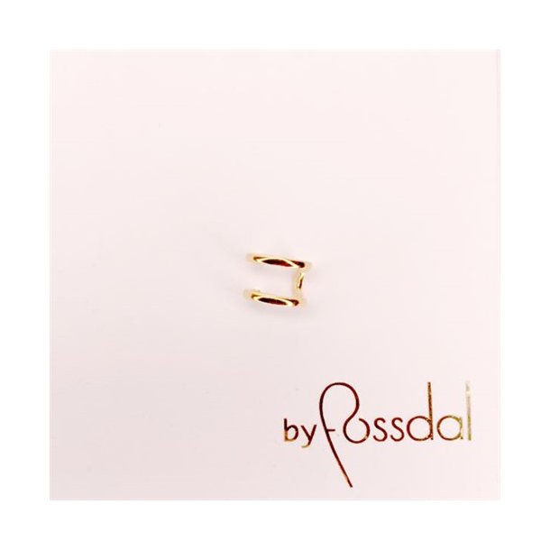 byFossdal: rering - Chunky Double Earcuff - gold
