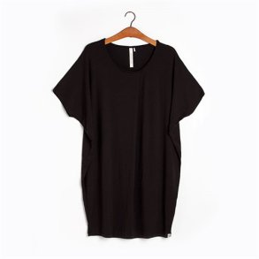 GROBUND: T-shirt kjole - Selina - Tencel - Sort