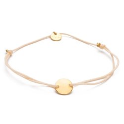 Blush Indigo: Armbnd - Darling Disc Gold - Creme Blush