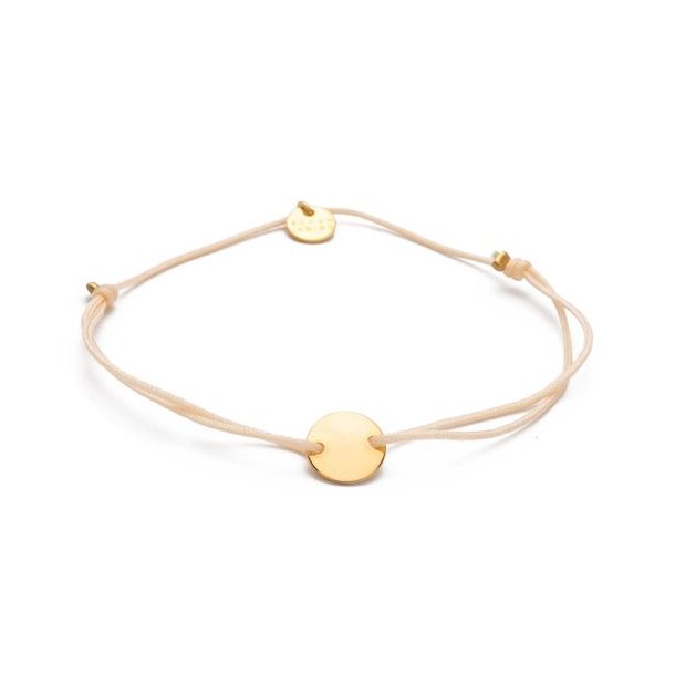 Blush Indigo: Armbnd - Darling Disc Gold - Creme Blush