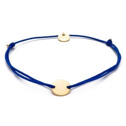 Blush Indigo: Armbnd - Darling Disc Gold - Indigo Blue