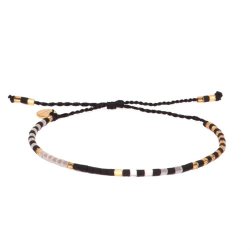 Blush Indigo: Armbnd - Sweet String - Black Sprinkles