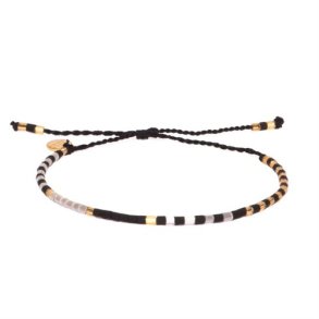 Blush Indigo: Armbnd - Sweet String - Black Sprinkles