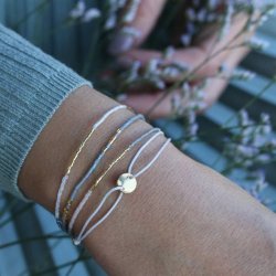 Blush Indigo: Armbnd - Sweet String - Frosted Grey