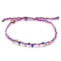 Blush Indigo: Armbnd - Take a Twist - Pink Indigo