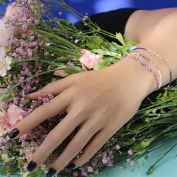 Blush Indigo: Armbnd - Take a Twist - Pink Indigo