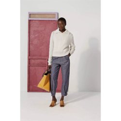 Le Mont Saint Michel: Mohair Knit Polo Shirt - Offwhite