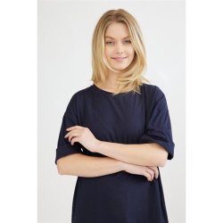 GROBUND: T-Shirtkjole - Nora - Mrkebl