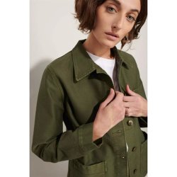 Le Mont Saint Michel: Work Jacket - Moleskin Cotton - Army