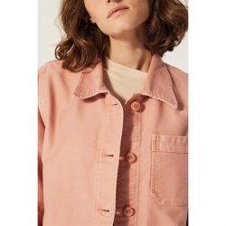 Le Mont Saint Michel: Work Jacket - Moleskin Cotton - Ash Pink