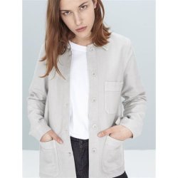 Le Mont Saint Michel: Work Jacket - Moleskin Cotton - Grey