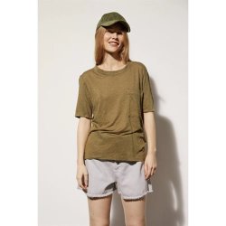 Le Mont Saint Michel: T-shirt - Toussine Linen - Army