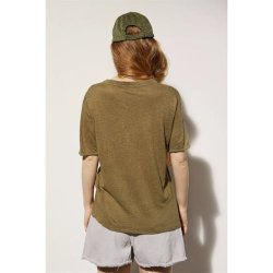 Le Mont Saint Michel: T-shirt - Toussine Linen - Army