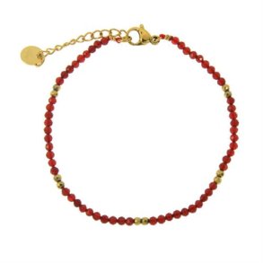 Les Cleias: Armbnd - Vinia - Karneol