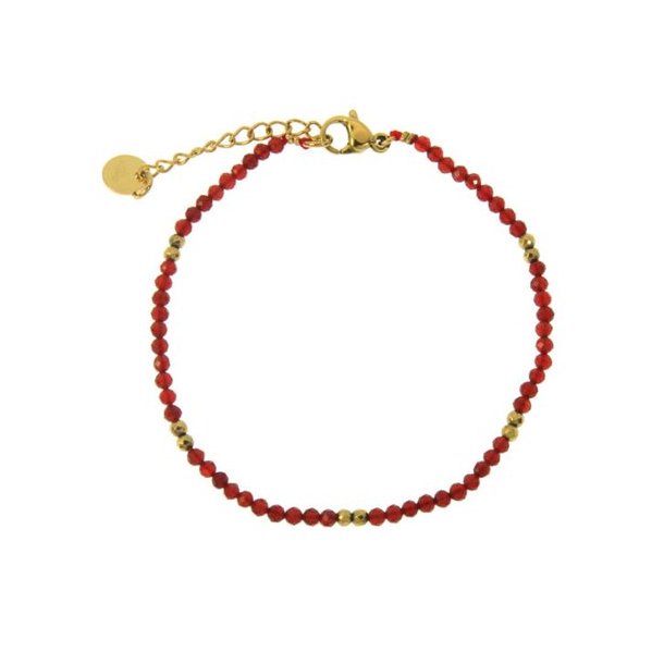 Les Cleias: Armbnd - Vinia - Karneol