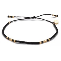 Blush Indigo: Armbnd - Sweet String - Frosted Black