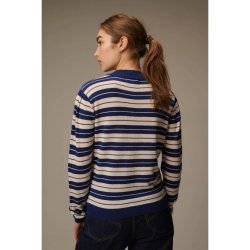 Le Mont Saint Michel: Salgary Fancy Striped Sweater - Navy